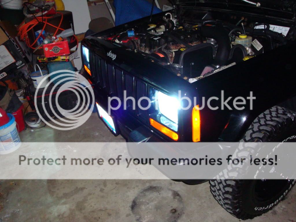 installed hid head lights on my xj