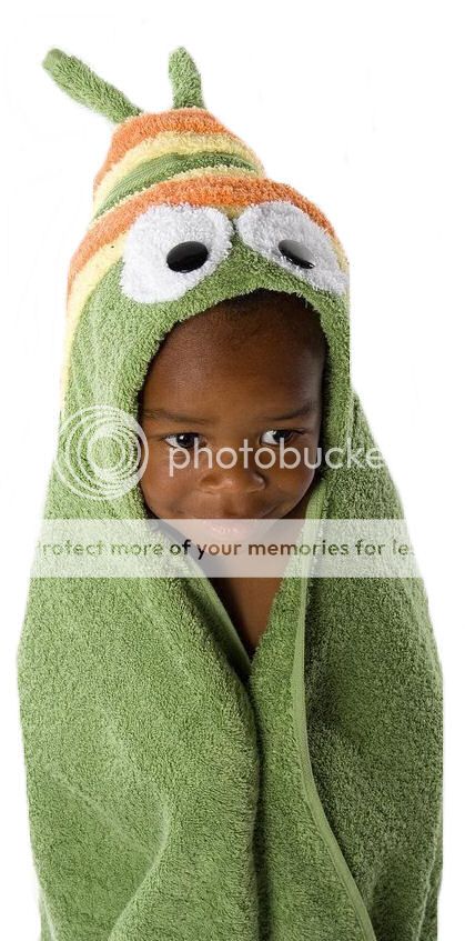 Personalized Caterpillar Hooded Towel