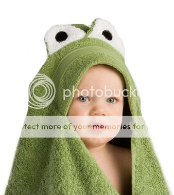 Personalized Frog Hooded Towel