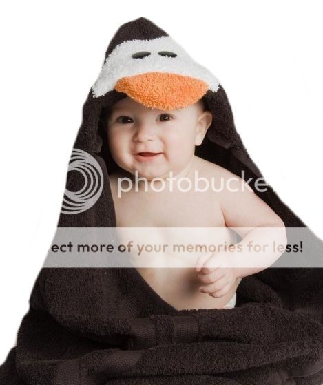 Personalized Penguin Hooded Towel