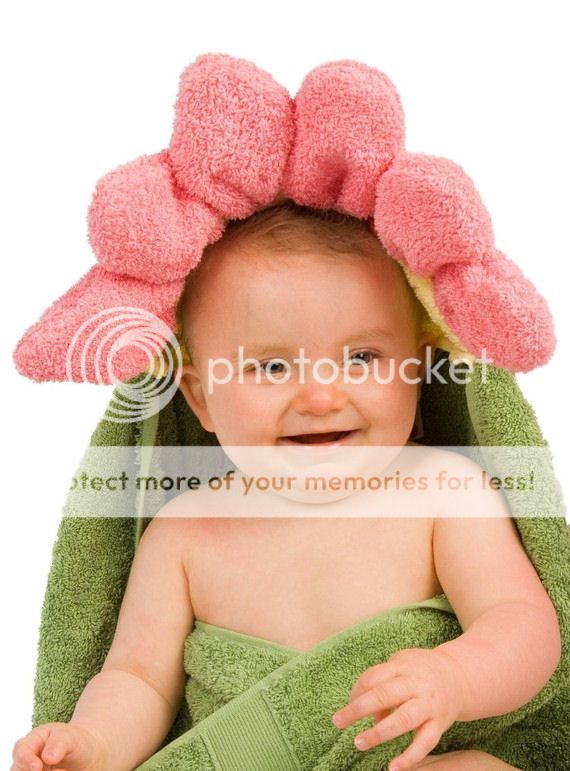 Personalized Flower Hooded Towel