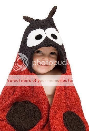 Personalized Ladybug Hooded Towel