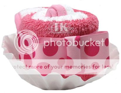 Jumbo Washcloth Cupcake, Girl