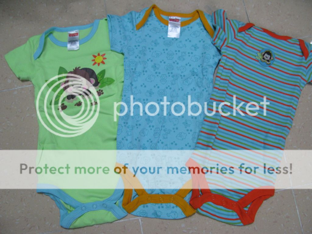 100% 新 fisher price 夹衣 $50 三件